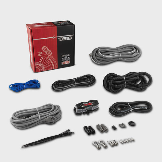 4-GA Amplifier Installation Kit -Silver