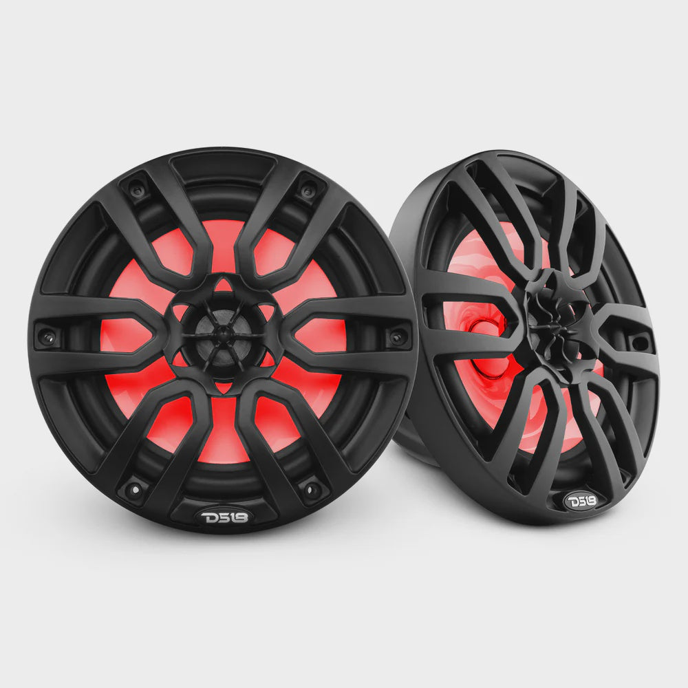 NXL 8" 2-Way Coaxial Marine Speaker With LED RGB Lights 125 Watts Rms 4-Ohm